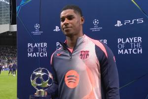 2進(jìn)球2關(guān)鍵傳球！拉什福德當(dāng)選巴薩2-1紐卡一役全場最佳