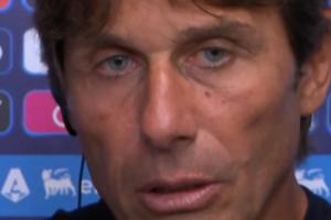 演小品呢??美女記者問布翁喬爾諾情況，孔蒂誤以為在向他道早安