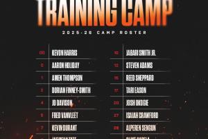 火箭公布訓(xùn)練營(yíng)名單：杜蘭特&申京領(lǐng)銜 范弗里特在列 共18人