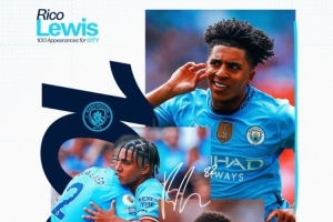 本隊青訓球員21歲前出場達到100次，劉易斯是英超時代曼城第三人