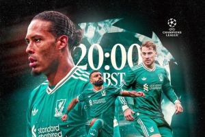 利物浦發(fā)布?xì)W冠海報(bào)：薩拉赫、范迪克、麥卡利斯特出鏡