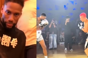 威姆斯肋骨也被惡鼠打痛 前者本想把籃球也贏了但惡鼠無法再戰(zhàn)