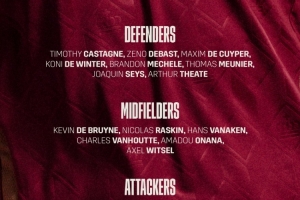 比利時(shí)10月大名單：德布勞內(nèi)領(lǐng)銜，多庫、特羅薩德、拉門斯在列