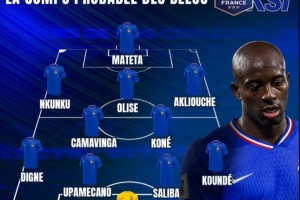 法媒預(yù)測法國對陣冰島首發(fā)：馬特塔出戰(zhàn)，于帕、薩利巴搭檔中衛(wèi)