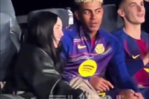 賽后亞馬爾把女友介紹給了弗里克，像兒子向父親介紹女友??