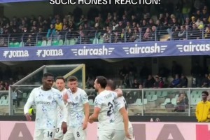 燙手燙手??！實(shí)拍：澤林斯基超級(jí)世界波，慶祝時(shí)蘇契奇反應(yīng)亮了